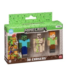 MINECRAFT 3D ERASERS - 3 PACK VER.C P.M.I. Kids World