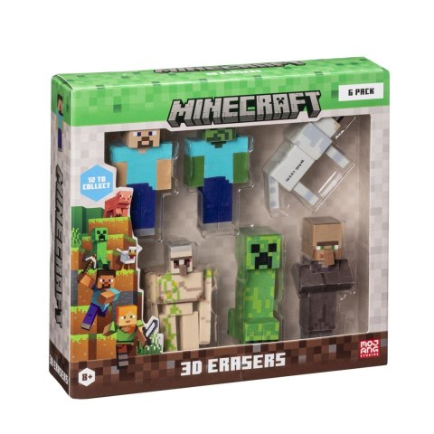 MINECRAFT 3D ERASERS - 6 PACK DELUXE BOX VER.A P.M.I. Kids World MINECRAFT 3D ERASERS - 6 PACK DELUXE BOX VER.A P.M.I. Kids World