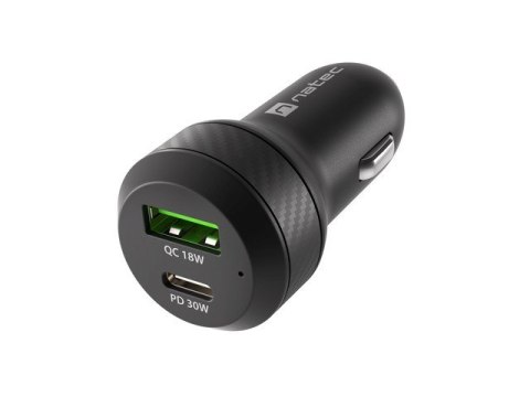 NATEC ŁADOWARKA SAMOCHODOWA CONEY 1X USB 1X USB-C PD 3.0 48W QC3.0 NUC-1980 NATEC NATEC ŁADOWARKA SAMOCHODOWA CONEY 1X USB 1X USB-C PD 3.0 48W QC3.0 NUC-1980 NATEC