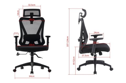 Ergonomiczny fotel biurowy ACTIVEJET T5 czarny Activejet Ergonomiczny fotel biurowy ACTIVEJET T5 czarny Activejet