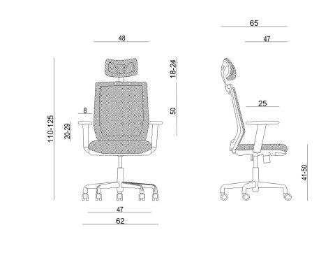 Ergonomiczny fotel biurowy ESTA czarny UNIQUE Ergonomiczny fotel biurowy ESTA czarny UNIQUE