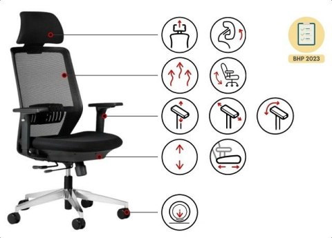 Ergonomiczny fotel biurowy SPECTRUM czarny BEMONDI Ergonomiczny fotel biurowy SPECTRUM czarny BEMONDI