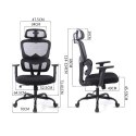 Ergonomiczny fotel biurowy T6 czarny Tuckano