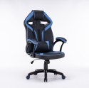 FOTEL OBROTOWY GAMINGOWY KRZESŁO DRIFT NIEBIESKI TOP E SHOP