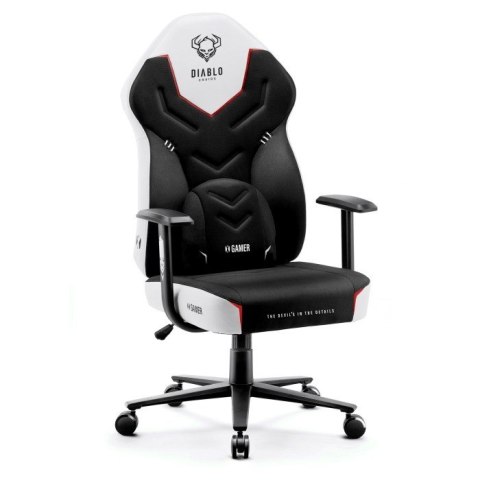 Fotel gamingowy DIABLO X-GAMER fotel czarno-biały DIABLO CHAIRS Fotel gamingowy DIABLO X-GAMER fotel czarno-biały DIABLO CHAIRS