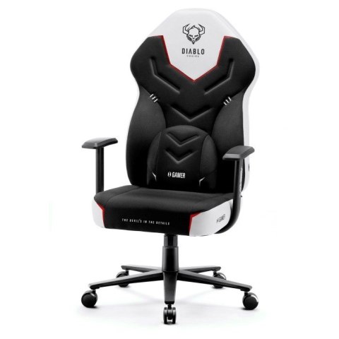 Fotel gamingowy DIABLO X-GAMER fotel czarno-biały DIABLO CHAIRS Fotel gamingowy DIABLO X-GAMER fotel czarno-biały DIABLO CHAIRS