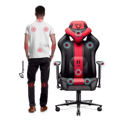 Fotel gamingowy DIABLO X-PLAYER 2.0 king fotel antracytowo-karmazynowy DIABLO CHAIRS Fotel gamingowy DIABLO X-PLAYER 2.0 king fotel antracytowo-karmazynowy DIABLO CHAIRS