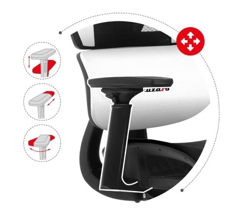 Fotel gamingowy Huzaro Combat 8.0 White Huzaro Fotel gamingowy Huzaro Combat 8.0 White Huzaro