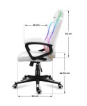 Fotel gamingowy Huzaro Force 2.5 RGB WHITE MESH Huzaro