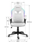 Fotel gamingowy Huzaro Force 2.5 RGB WHITE MESH Huzaro