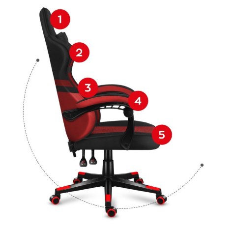 Fotel gamingowy Huzaro Force 4.4 Red Mesh Huzaro Fotel gamingowy Huzaro Force 4.4 Red Mesh Huzaro