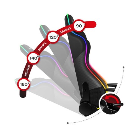 Fotel gamingowy Huzaro Force 6.2 Black RGB Huzaro Fotel gamingowy Huzaro Force 6.2 Black RGB Huzaro