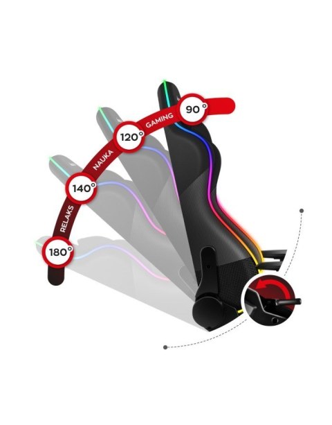 Fotel gamingowy Huzaro Force 6.2 Black RGB Huzaro Fotel gamingowy Huzaro Force 6.2 Black RGB Huzaro