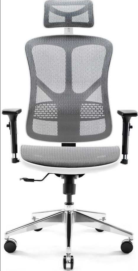 Fotel gamingowy DIABLO V-BASIC fotel biało-szary DIABLO CHAIRS Fotel gamingowy DIABLO V-BASIC fotel biało-szary DIABLO CHAIRS