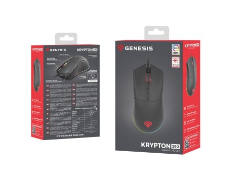 GENESIS MYSZ DLA GRACZY KRYPTON 290 6400DPI RGB CZARNA NMG-1771 GENESIS GENESIS MYSZ DLA GRACZY KRYPTON 290 6400DPI RGB CZARNA NMG-1771 GENESIS