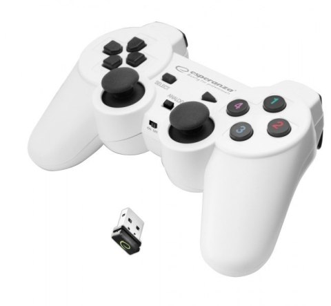 Gamepad bezprzewodowy Esperanza GLADIATOR EGG108W (PC, PS3; kolor biały) Esperanza Gamepad bezprzewodowy Esperanza GLADIATOR EGG108W (PC, PS3; kolor biały) Esperanza