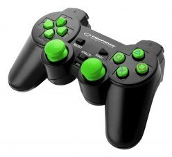 Gamepad kontroler Esperanza TROOPER EGG107G (PC, PS3; kolor czarno-zielony) Esperanza Gamepad kontroler Esperanza TROOPER EGG107G (PC, PS3; kolor czarno-zielony) Esperanza