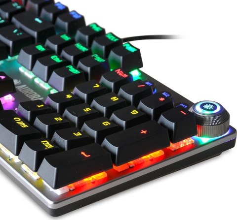 Klawiatura mechaniczna IBOX Aurora K-3 IKGMK3 (USB; (US); kolor czarny) IBOX Klawiatura mechaniczna IBOX Aurora K-3 IKGMK3 (USB; (US); kolor czarny) IBOX
