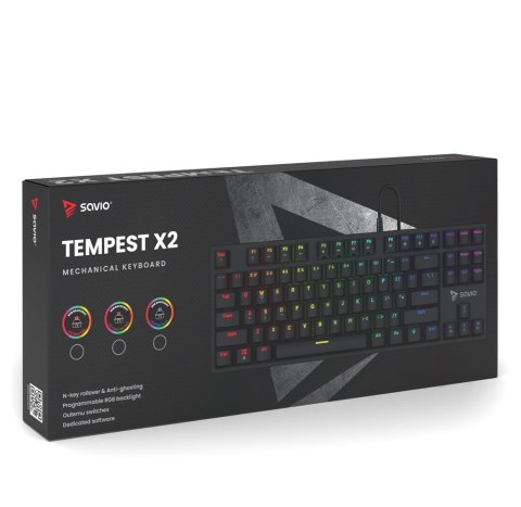 SAVIO KLAWIATURA MECHANICZNA RGB OUTEMU BLUE TEMPEST X2 SAVIO SAVIO KLAWIATURA MECHANICZNA RGB OUTEMU BLUE TEMPEST X2 SAVIO