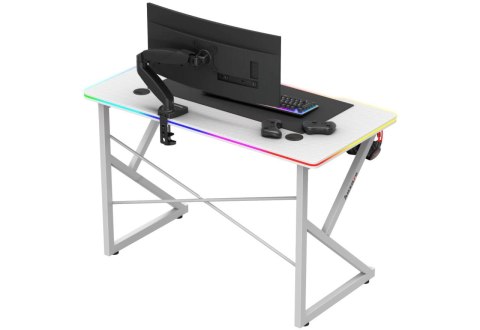 Biurko gamingowe Huzaro Hero 1.7 RGB White Huzaro Biurko gamingowe Huzaro Hero 1.7 RGB White Huzaro