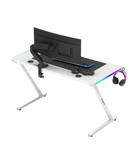 Biurko gamingowe Huzaro Hero 2.5 White RGB Huzaro Biurko gamingowe Huzaro Hero 2.5 White RGB Huzaro