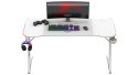 Biurko gamingowe Huzaro Hero 3.3 White  RGB Huzaro