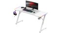 Biurko gamingowe Huzaro Hero 3.3 White  RGB Huzaro