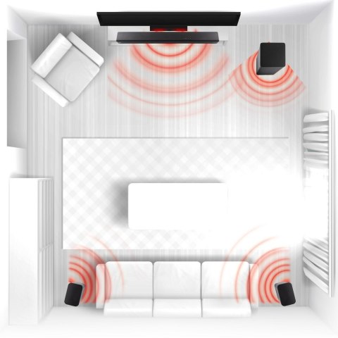 Soundbar JVC TH-E874B 5.1.2 Wireless Sub, Dolby A. JVC Soundbar JVC TH-E874B 5.1.2 Wireless Sub, Dolby A. JVC