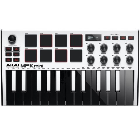AKAI MPK MINI 3 WHITE - Mini klawiatura sterująca AKAI AKAI MPK MINI 3 WHITE - Mini klawiatura sterująca AKAI