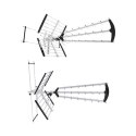 Antena kierunkowa zewnętrzna Libox LB2000 (32 dB; Typ F) Libox