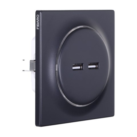 FIBARO Gniazdo USB Walli N USB Outlet antracyt FIBARO FIBARO Gniazdo USB Walli N USB Outlet antracyt FIBARO