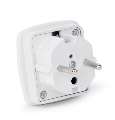 Adapter GEMBIRD A-AC-UKEU-001 (Angielski F - PL (10A) M; kolor biały) GEMBIRD Adapter GEMBIRD A-AC-UKEU-001 (Angielski F - PL (10A) M; kolor biały) GEMBIRD