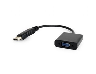 Adapter GEMBIRD A-DPM-VGAF-02 (DisplayPort M - D-Sub (VGA) F; 0,15m; kolor czarny) GEMBIRD Adapter GEMBIRD A-DPM-VGAF-02 (DisplayPort M - D-Sub (VGA) F; 0,15m; kolor czarny) GEMBIRD