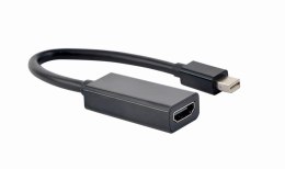 Adapter GEMBIRD A-MDPM-HDMIF-02 (Mini DisplayPort M - HDMI F; 0,15m; kolor czarny) GEMBIRD