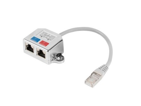 Adapter Lanberg AD-0026-S (RJ45 M - 2 x RJ45 F; kolor szary) Lanberg Adapter Lanberg AD-0026-S (RJ45 M - 2 x RJ45 F; kolor szary) Lanberg
