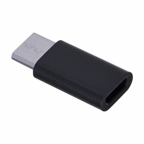 Adapter SAVIO AK-31/B (Micro USB F - USB typu C M; kolor czarny) SAVIO Adapter SAVIO AK-31/B (Micro USB F - USB typu C M; kolor czarny) SAVIO