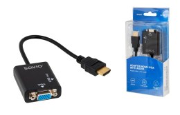 Adapter SAVIO cl-23 (HDMI M - D-Sub (VGA) F; 0,20m; kolor czarny) SAVIO