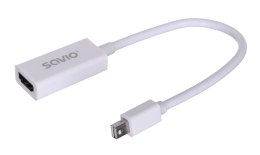Adapter SAVIO cl-57 (Mini DisplayPort M - HDMI F; 0,10m; kolor biały) SAVIO