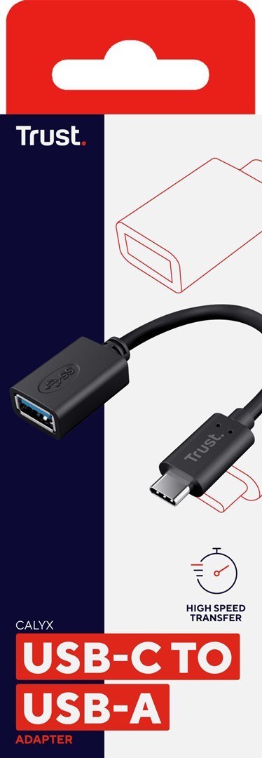 Adapter TRUST CALYX USB-C TO USB-A Trust Adapter TRUST CALYX USB-C TO USB-A Trust