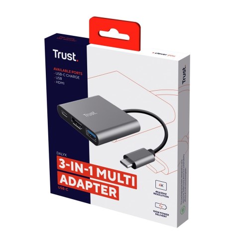 Adapter TRUST DALYX 3-IN-1 USB-C Trust Adapter TRUST DALYX 3-IN-1 USB-C Trust