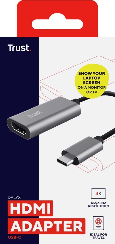 Adapter TRUST DALYX USB C HDMI (23774) Trust Adapter TRUST DALYX USB C HDMI (23774) Trust