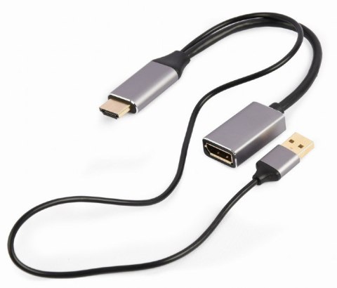 GEMBIRD AKTYWNY ADAPTER 4K HDMI NA DISPLAYPORT (F) CZARNY, 10CM GEMBIRD GEMBIRD AKTYWNY ADAPTER 4K HDMI NA DISPLAYPORT (F) CZARNY, 10CM GEMBIRD