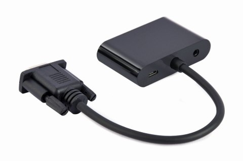 GEMBIRD KONWERTER SYGNAŁU VGA DO HDMI + VGA 0,15M, CZARNY GEMBIRD GEMBIRD KONWERTER SYGNAŁU VGA DO HDMI + VGA 0,15M, CZARNY GEMBIRD