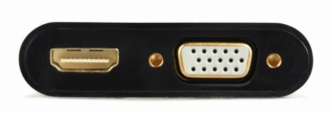GEMBIRD KONWERTER SYGNAŁU VGA DO HDMI + VGA 0,15M, CZARNY GEMBIRD GEMBIRD KONWERTER SYGNAŁU VGA DO HDMI + VGA 0,15M, CZARNY GEMBIRD