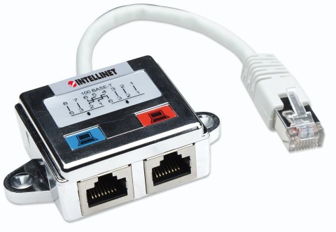 INTELLINET ADAPTER ROZGAŁĘZIACZ LAN RJ45 / 2X RJ45 Intellinet INTELLINET ADAPTER ROZGAŁĘZIACZ LAN RJ45 / 2X RJ45 Intellinet