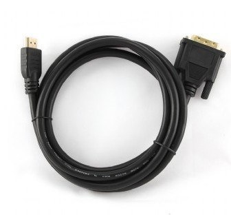 Kabel GEMBIRD CC-HDMI-DVI-6 (HDMI M - DVI-D M; 1,8m; kolor czarny) GEMBIRD Kabel GEMBIRD CC-HDMI-DVI-6 (HDMI M - DVI-D M; 1,8m; kolor czarny) GEMBIRD