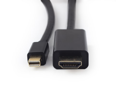 Kabel GEMBIRD CC-mDP-HDMI-6 (Mini DisplayPort M - HDMI M; 1,8m; kolor czarny) GEMBIRD Kabel GEMBIRD CC-mDP-HDMI-6 (Mini DisplayPort M - HDMI M; 1,8m; kolor czarny) GEMBIRD