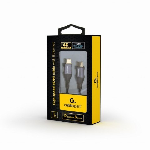 Kabel GEMBIRD Seria Premium CCBP-HDMI-1M (HDMI M - HDMI M; 1m; kolor czarny) GEMBIRD Kabel GEMBIRD Seria Premium CCBP-HDMI-1M (HDMI M - HDMI M; 1m; kolor czarny) GEMBIRD