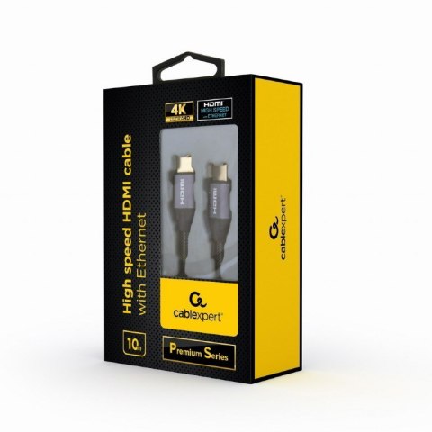 Kabel GEMBIRD Seria premium CCBP-HDMI-10M (HDMI M - HDMI M; 10m; kolor czarny) GEMBIRD Kabel GEMBIRD Seria premium CCBP-HDMI-10M (HDMI M - HDMI M; 10m; kolor czarny) GEMBIRD
