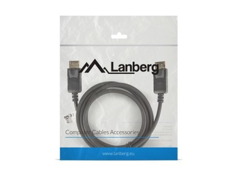 Kabel Lanberg CA-DPDP-10CC-0018-BK (DisplayPort Męski - DisplayPort Męski; 1,8m; czarny) Lanberg Kabel Lanberg CA-DPDP-10CC-0018-BK (DisplayPort Męski - DisplayPort Męski; 1,8m; czarny) Lanberg
